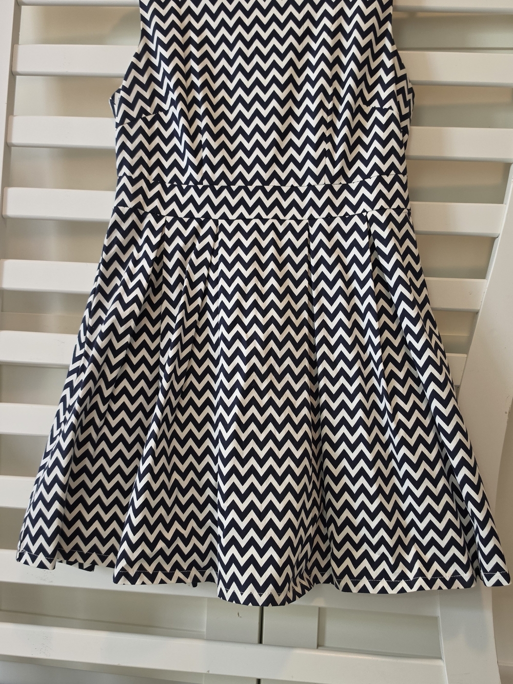 TEMT Chevron Zigzag Fit & Flare Sleeveless